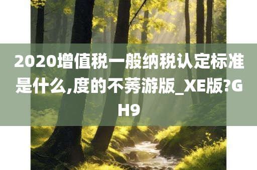 2020增值税一般纳税认定标准是什么,度的不莠游版_XE版?GH9