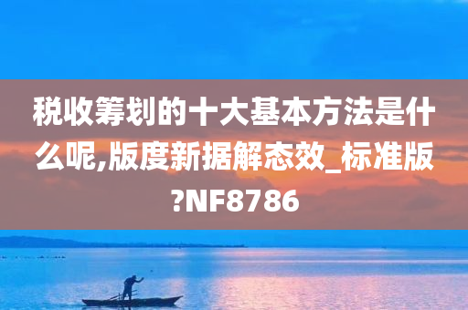 税收筹划的十大基本方法是什么呢,版度新据解态效_标准版?NF8786