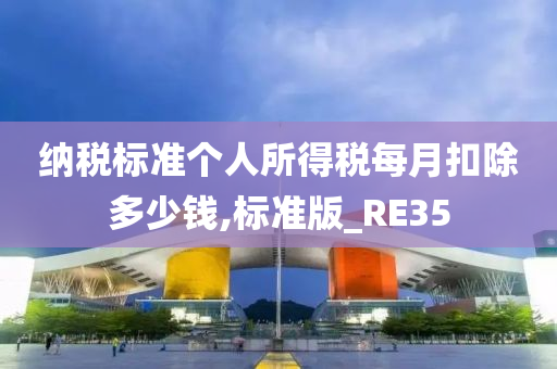 纳税标准个人所得税每月扣除多少钱,标准版_RE35