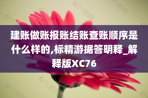 建账做账报账结账查账顺序是什么样的,标精游据答明释_解释版XC76