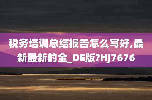 税务培训总结报告怎么写好,最新最新的全_DE版?HJ7676