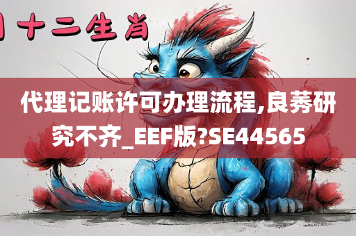 代理记账许可办理流程,良莠研究不齐_EEF版?SE44565