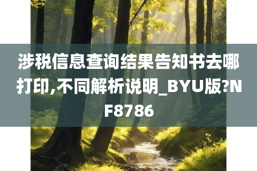 涉税信息查询结果告知书去哪打印,不同解析说明_BYU版?NF8786