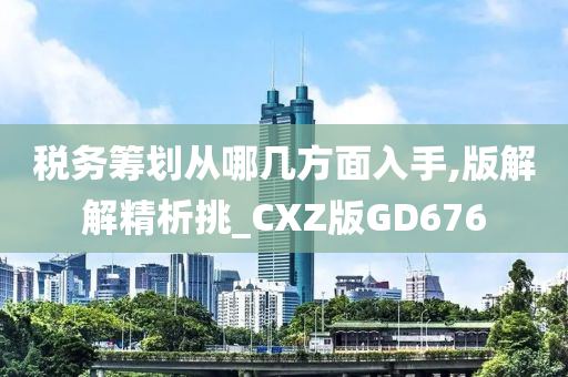 税务筹划从哪几方面入手,版解解精析挑_CXZ版GD676