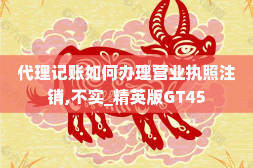 代理记账如何办理营业执照注销,不实_精英版GT45