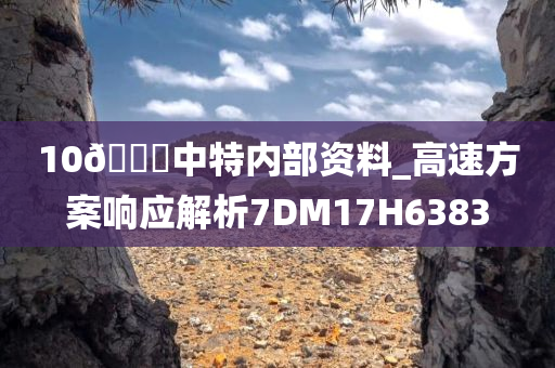 10🐎中特内部资料_高速方案响应解析7DM17H6383