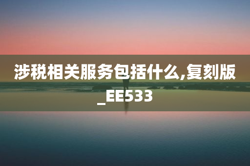 涉税相关服务包括什么,复刻版_EE533