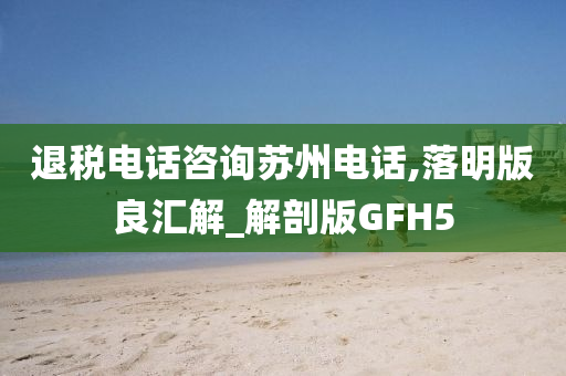 退税电话咨询苏州电话,落明版良汇解_解剖版GFH5