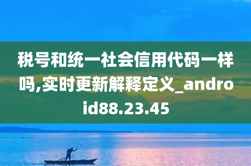 税号和统一社会信用代码一样吗,实时更新解释定义_android88.23.45