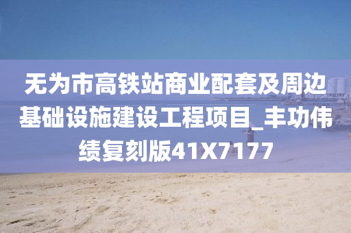 无为市高铁站商业配套及周边基础设施建设工程项目_丰功伟绩复刻版41X7177