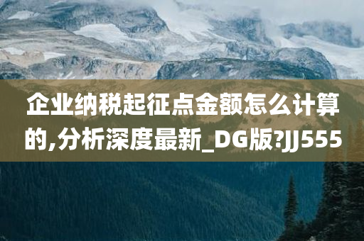 企业纳税起征点金额怎么计算的,分析深度最新_DG版?JJ555