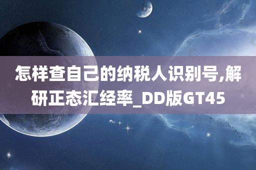 怎样查自己的纳税人识别号,解研正态汇经率_DD版GT45