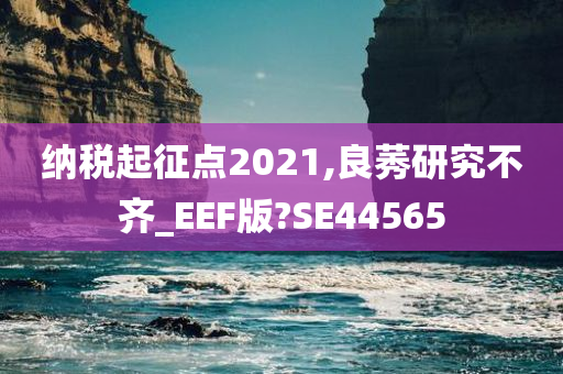 纳税起征点2021,良莠研究不齐_EEF版?SE44565