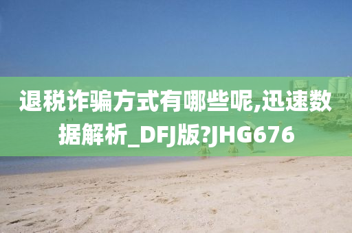 退税诈骗方式有哪些呢,迅速数据解析_DFJ版?JHG676