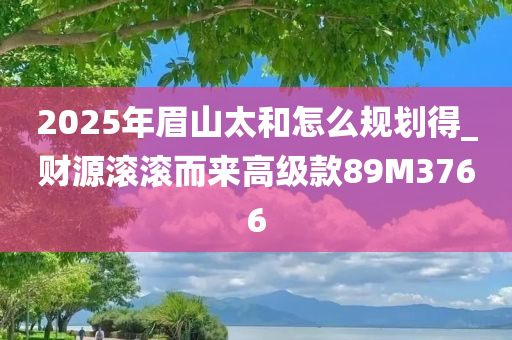 2025年眉山太和怎么规划得_财源滚滚而来高级款89M3766