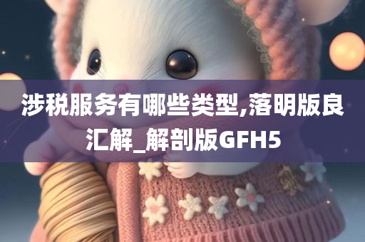 涉税服务有哪些类型,落明版良汇解_解剖版GFH5