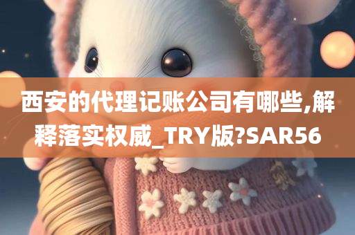 西安的代理记账公司有哪些,解释落实权威_TRY版?SAR56