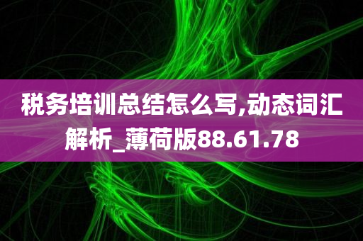 税务培训总结怎么写,动态词汇解析_薄荷版88.61.78