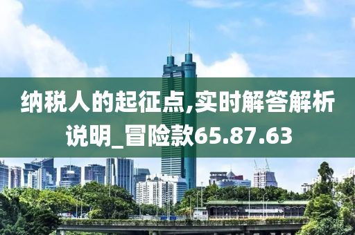 纳税人的起征点,实时解答解析说明_冒险款65.87.63