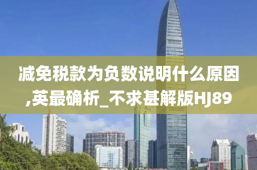 减免税款为负数说明什么原因,英最确析_不求甚解版HJ89