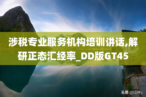 涉税专业服务机构培训讲话,解研正态汇经率_DD版GT45