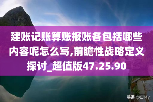 建账记账算账报账各包括哪些内容呢怎么写,前瞻性战略定义探讨_超值版47.25.90