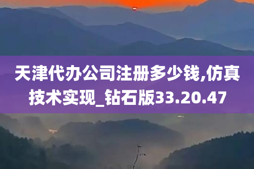 天津代办公司注册多少钱,仿真技术实现_钻石版33.20.47