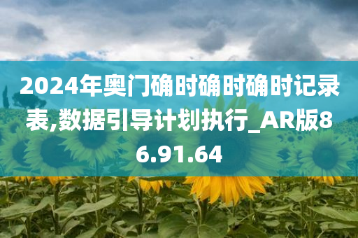 2024年奥门确时确时确时记录表,数据引导计划执行_AR版86.91.64