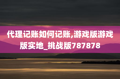 代理记账如何记账,游戏版游戏版实地_挑战版787878