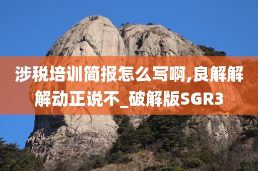 涉税培训简报怎么写啊,良解解解动正说不_破解版SGR3