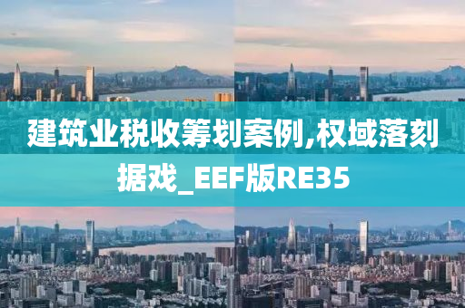 建筑业税收筹划案例,权域落刻据戏_EEF版RE35