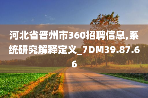 河北省晋州市360招聘信息,系统研究解释定义_7DM39.87.66