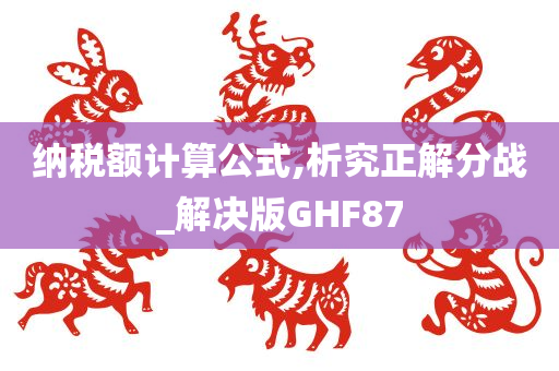 纳税额计算公式,析究正解分战_解决版GHF87