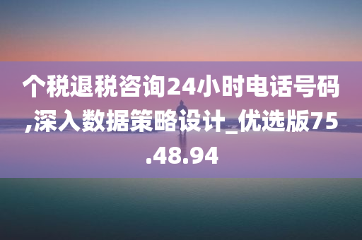 个税退税咨询24小时电话号码,深入数据策略设计_优选版75.48.94