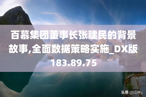 百慕集团董事长张建民的背景故事,全面数据策略实施_DX版183.89.75