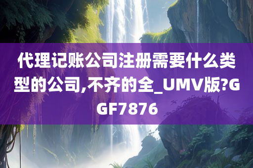 代理记账公司注册需要什么类型的公司,不齐的全_UMV版?GGF7876