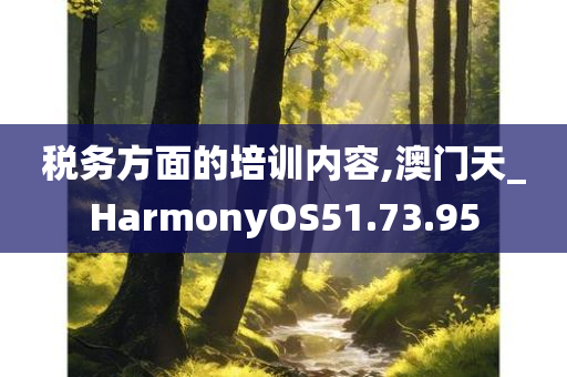 税务方面的培训内容,澳门天_HarmonyOS51.73.95