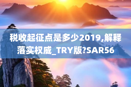 税收起征点是多少2019,解释落实权威_TRY版?SAR56