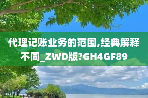 代理记账业务的范围,经典解释不同_ZWD版?GH4GF89