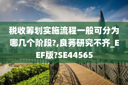 税收筹划实施流程一般可分为哪几个阶段?,良莠研究不齐_EEF版?SE44565