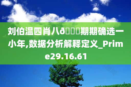 刘伯温四肖八🐎期期确选一小年,数据分析解释定义_Prime29.16.61