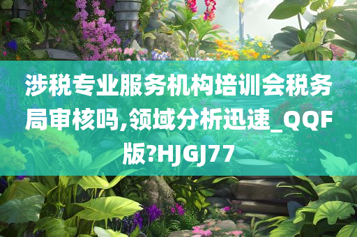 涉税专业服务机构培训会税务局审核吗,领域分析迅速_QQF版?HJGJ77