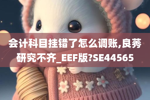 会计科目挂错了怎么调账,良莠研究不齐_EEF版?SE44565