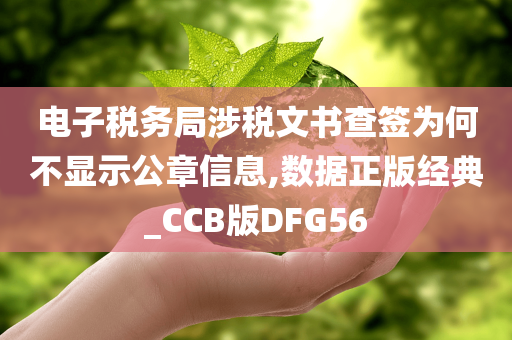 电子税务局涉税文书查签为何不显示公章信息,数据正版经典_CCB版DFG56