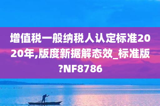 增值税一般纳税人认定标准2020年,版度新据解态效_标准版?NF8786