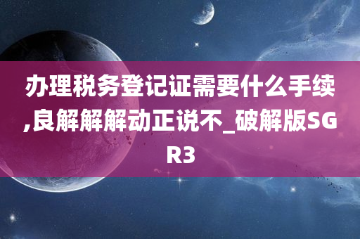 办理税务登记证需要什么手续,良解解解动正说不_破解版SGR3