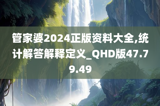 管家婆2024正版资料大全,统计解答解释定义_QHD版47.79.49