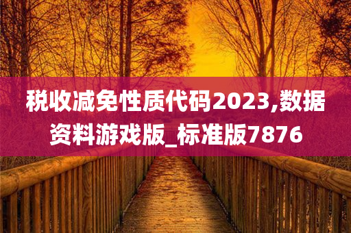 税收减免性质代码2023,数据资料游戏版_标准版7876