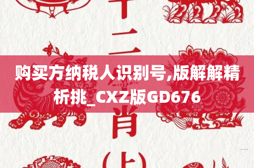 购买方纳税人识别号,版解解精析挑_CXZ版GD676