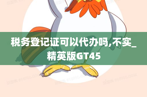 税务登记证可以代办吗,不实_精英版GT45